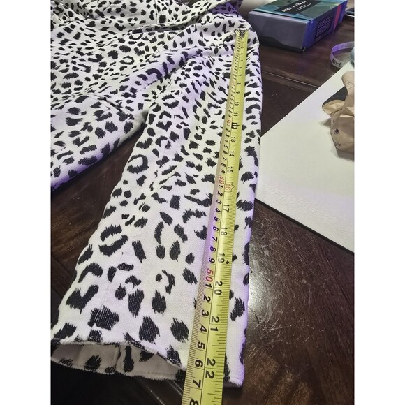 Neiman Marcus White Leopard-Print Open Front Blazer Jacket M cotton velvet - Picture 9 of 11